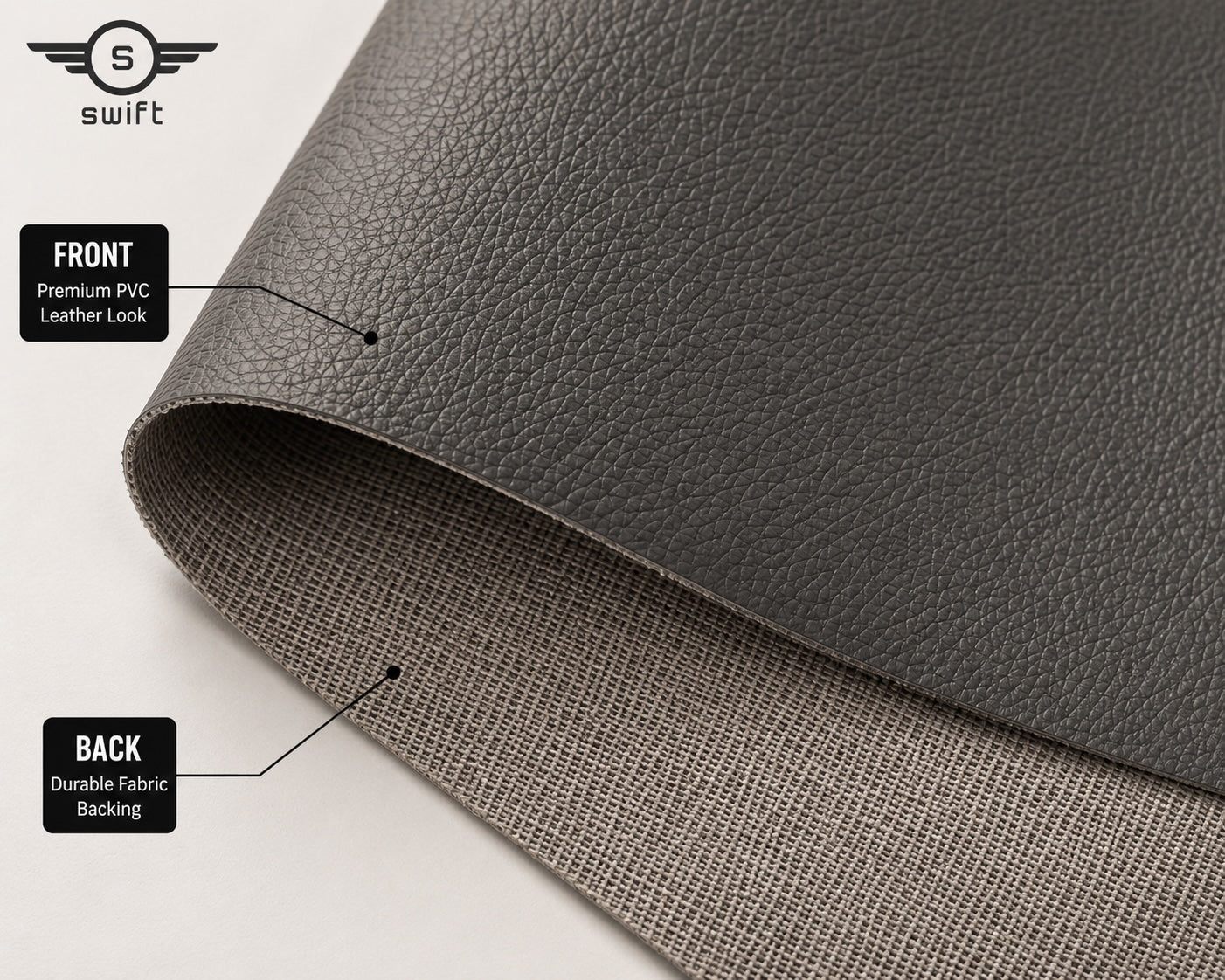 Premium Faux Leather Vinyl Upholstery Fabric – 1.4m Wide