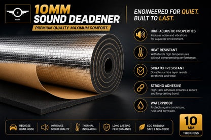 10mm Automotive Sound Deadener – Premium Noise & Heat Insulation