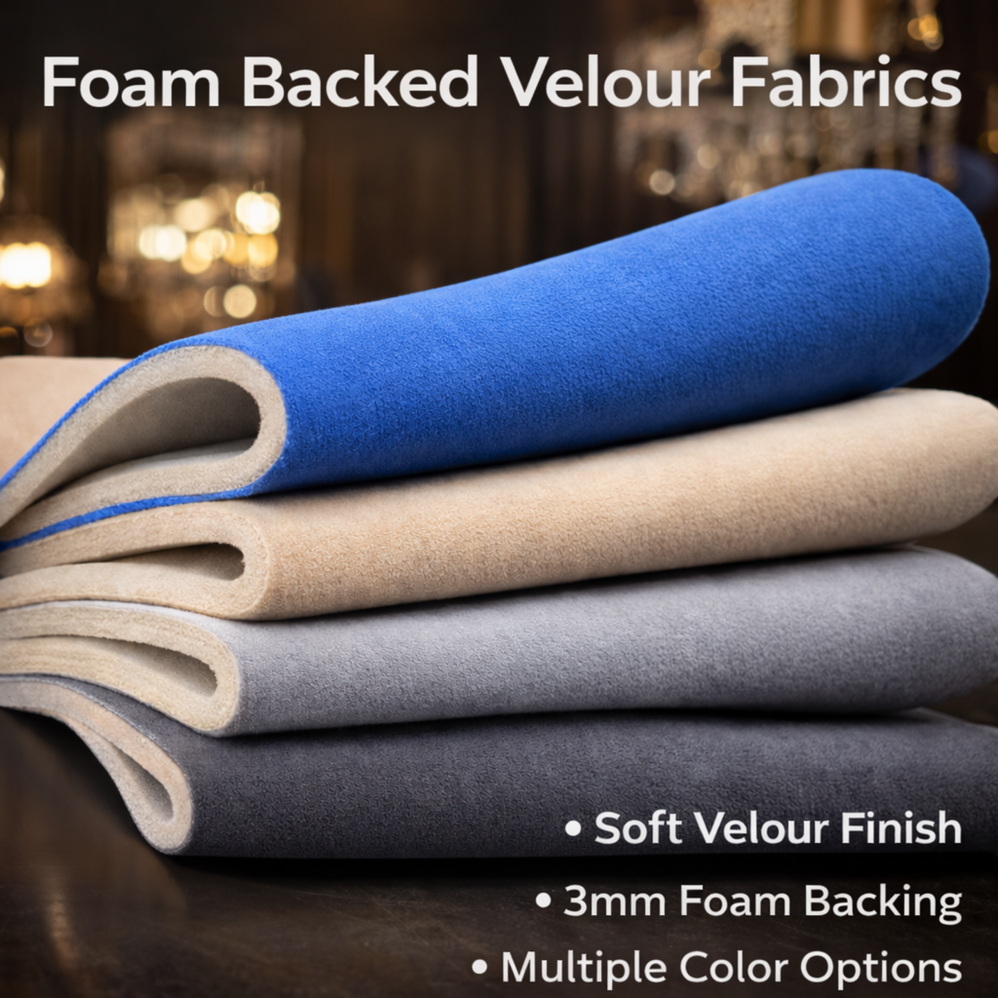Premium Velour Foam-Backed Automotive Headliner Fabric
