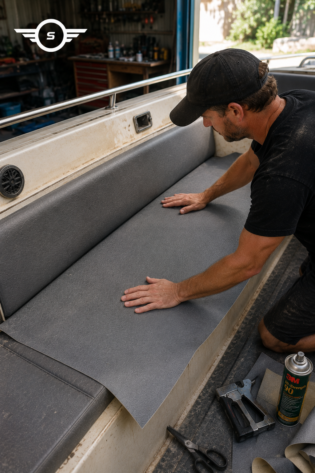 Premium Foam Backed Faux Leather Headliner for Automotive, Caravan & Interior Projects
