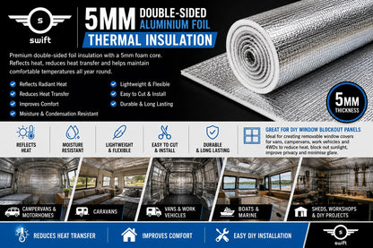5mm Double-Sided Aluminium Foil Thermal Insulation