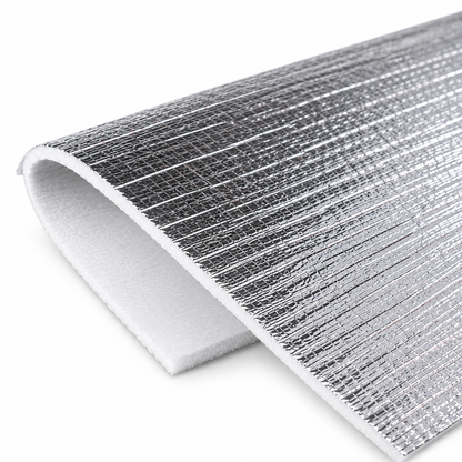 3–4mm Closed Cell Foam – Single Sided Aluminium Foil Heat Reflective Insulation (1m Wide) — clean product view on white background