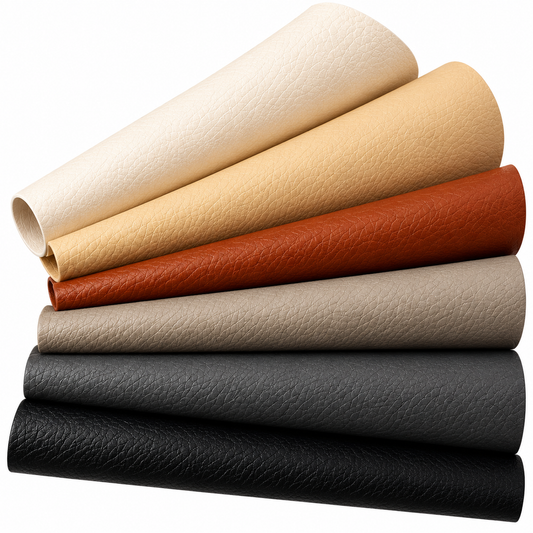 Premium Faux Leather Vinyl Upholstery Fabric – 1.4m Wide — clean product view on white background