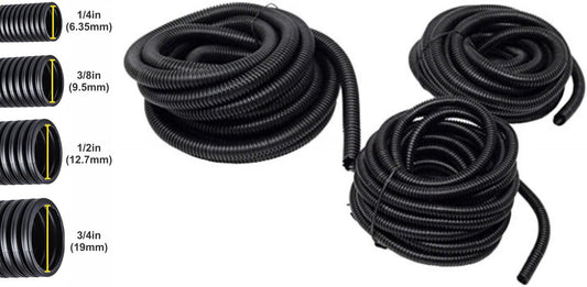 Split Wire Loom Tubing Cable Conduit Protector Auto/Marine/Industrial Electrical - Sold Per Meter to Any Length