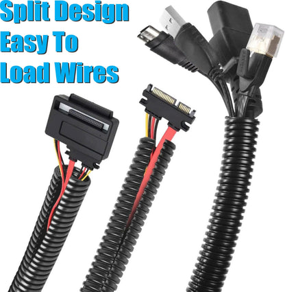 Split Wire Loom Tubing Cable Conduit Protector Auto/Marine/Industrial Electrical - Sold Per Meter to Any Length