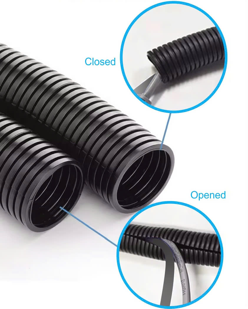 Split Wire Loom Tubing Cable Conduit Protector Auto/Marine/Industrial Electrical - Sold Per Meter to Any Length
