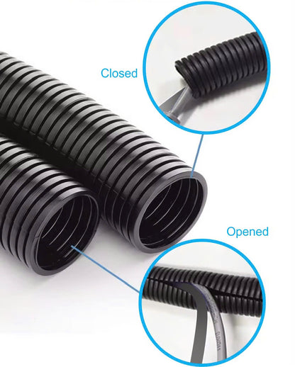 Split Wire Loom Tubing Cable Conduit Protector Auto/Marine/Industrial Electrical - Sold Per Meter to Any Length
